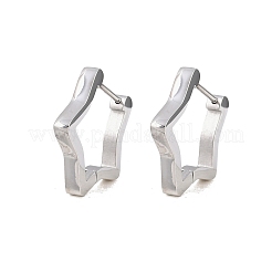 304 Stainless Steel Star Hoop Earrings&nbsp;EJEW-P324-02P