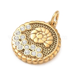 304 Stainless Steel Rhinestone Pendants&nbsp;FIND-T075-08C