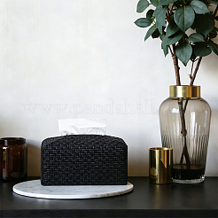 Crossed Textured Imitation Leather Tissue Boxes&nbsp;CON-WH0095-208B