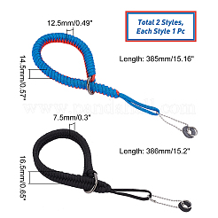 2Pcs 2 Style Polyester & Polypropylene Camera Wristband&nbsp;AJEW-CA0002-22