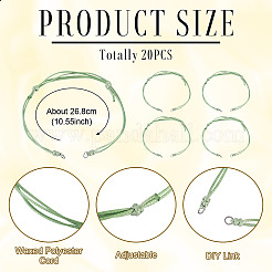 20Pcs Waxed Polyester Cord Bracelet Making&nbsp;AJEW-TAC00099