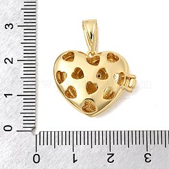 Brass Micro Pave Clear Cubic Zirconia Locket Pendants&nbsp;KK-H267-028B-06