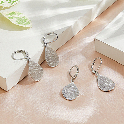 4 Pairs Teardrop Brass Leverback Earrings&nbsp;EJEW-HS0001-21P