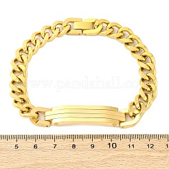 304 Stainless Steel Cuban Link Chain Bracelets for Women Men&nbsp;BJEW-R018-01G