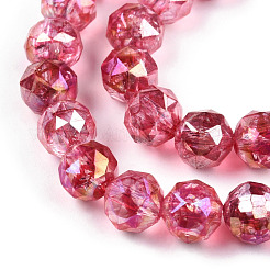 Transparent Electroplate Glass Beads Strands&nbsp;EGLA-N006-077G