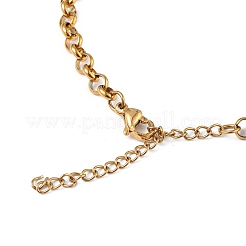 Enamel Butterfly Charm Bracelet with Rolo Chains&nbsp;BJEW-G669-16G
