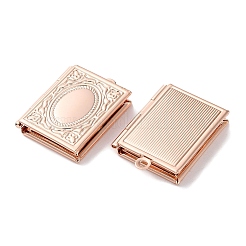 Rack Plating Brass Locket Pendants&nbsp;KK-F090-04RG