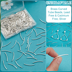300Pcs Brass Curved Tube Beads&nbsp;KK-UN0003-59