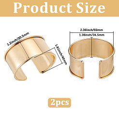 2Pcs Alloy Grooved Bangles&nbsp;FIND-BBC0005-34B