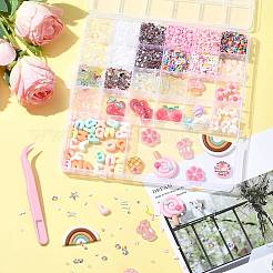 ABS Plastic Imitation Pearl & Polymer Clay & Acrylic & Resin Cabochons Findings Kits&nbsp;DIY-FS0009-77