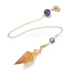 Resin Hexagonal Pointed Dowsing Pendulums(Brass Finding Inside)&nbsp;G-L521-A11