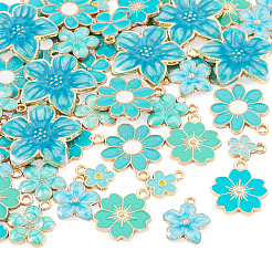 54Pcs 9 Styles Alloy Enamel Pendants&nbsp;ENAM-TA0004-03