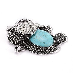 Synthetic Turquoise Big Pendants&nbsp;PALLOY-I214-01AS