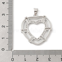 Brass Micro Pave Cubic Zirconia Pendants&nbsp;KK-U047-22P