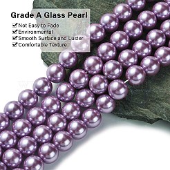 Eco-Friendly Glass Pearl Beads Strands&nbsp;HY-A008-14mm-RB056