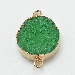 Natural Druzy Agate Links connectors&nbsp;G-Q500-04