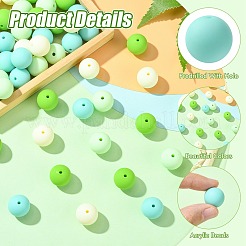 Rubberized Style Opaque Acrylic Beads&nbsp;LS-MACR-CJC0009-02C