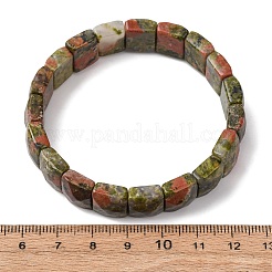 Natural Unakite Beaded Stretch Bracelets for Unisex&nbsp;G-K303-02H