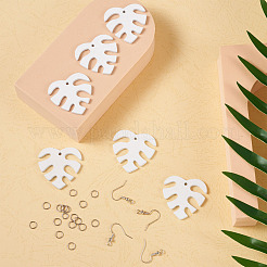 DIY Monstera Leaf Dangle Earring Making Kits&nbsp;DIY-TA0008-38