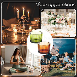 12Pcs 2 Colors Transparent Glass Candle Holders&nbsp;DJEW-GA0001-58