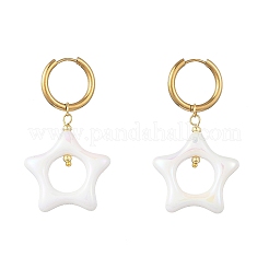 Acrylic & 202 Stainless Steel Stud Earrings&nbsp;EJEW-JE07448