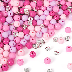 200Pcs 4 Colors Opaque Acrylic Beads&nbsp;MACR-TA0002-53