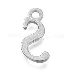 Alloy Letter Pendants&nbsp;PALLOY-J718-01C-S