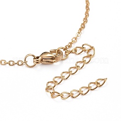 Ion Plating(IP) 304 Stainless Steel Pendant Necklaces&nbsp;NJEW-Z007-01G