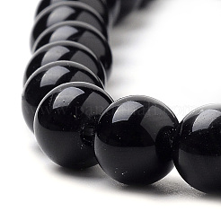 Natural Black Onyx Beads Strands&nbsp;X-G-S259-19-8mm