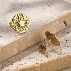 304 Stainless Steel Stud Earrings&nbsp;EJEW-F354-06G-01