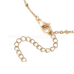 Natural Cultured Freshwater Pearl Potato & Glass Beaded Pendant 304 Stainless Steel Satellite Chain Necklaces for Women&nbsp;NJEW-JN05937-02