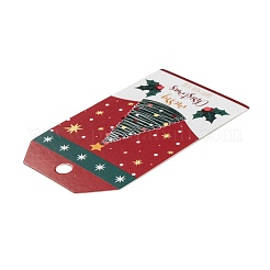 Rectangle Christmas Theme Kraft Paper Cord Display Cards&nbsp;CDIS-K003-02B