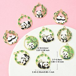 10Pcs 5 Style Alloy Enamel Pendants&nbsp;ENAM-YW0003-75