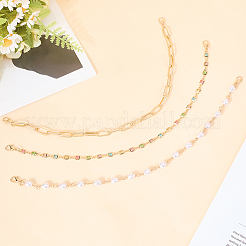 1 Set 3 Styles Iron Hat Chain with Lobster Claw Clasp&nbsp;HJEW-CN0001-31C