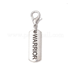 8Pcs 8 Styles Alloy Rectangle with Inspirational Word Pendant Decoration&nbsp;HJEW-JM02380