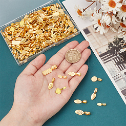 200Pcs 10 Styles Alloy Glue-on Flat Pad Bails&nbsp;FIND-PH0020-15