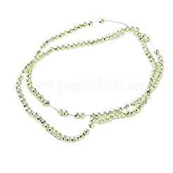 Electroplated Synthetic Non-magnetic Hematite Beads Strands&nbsp;G-C248-D01-3mm-01