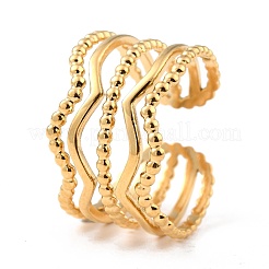 Ion Plating(IP) 304 Stainless Steel Finger Rings&nbsp;RJEW-L102-17G