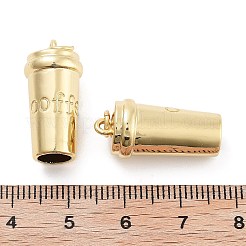 Coffee Rack Plating Brass Pendants&nbsp;KK-G512-20G