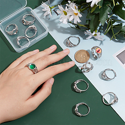 12Pcs 2 Style Adjustable Brass Ring Shanks&nbsp;KK-HY0001-87
