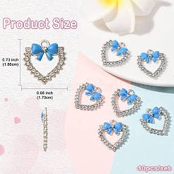 Alloy Enamel with Rhinestone Pendants&nbsp;FIND-FZC0005-007P-03