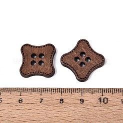 4-Hole Square Wood Buttons&nbsp;BUTT-Q046-09B