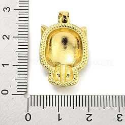 Golden Brass Pave Cubic Zirconia Pendants&nbsp;KK-K354-23G-02