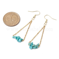 304 Stainless Steel with Synthetic Gemstone Dangle Earrings&nbsp;EJEW-JE06010-10