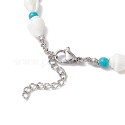2Pcs 2 Styles Shell Beaded Bracelets&nbsp;BJEW-TA00586-02