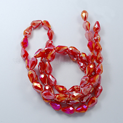 Electroplate Glass Beads Strands&nbsp;EGLA-R007-11x8mm-2