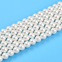 Baking Paint Pearlized Glass Pearl Bead Strands&nbsp;X-HY-N002-4mm-A11
