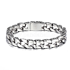 Alloy Curb Chain Bracelet for Men&nbsp;WG16336-01-1