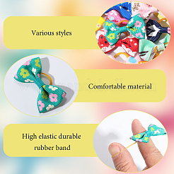 32Pcs 16 Colors Bowknot Polyester Hair Ties for Women Girls&nbsp;PHAR-CN0001-01