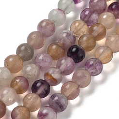 Natural Fluorite Bead Strands&nbsp;G-K153-B36-8mm